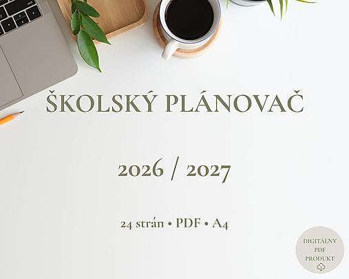 Papiernictvo - Školský plánovač 2026/2027 - PDF na vytlačenie, A4, 24 strán - 18498975_