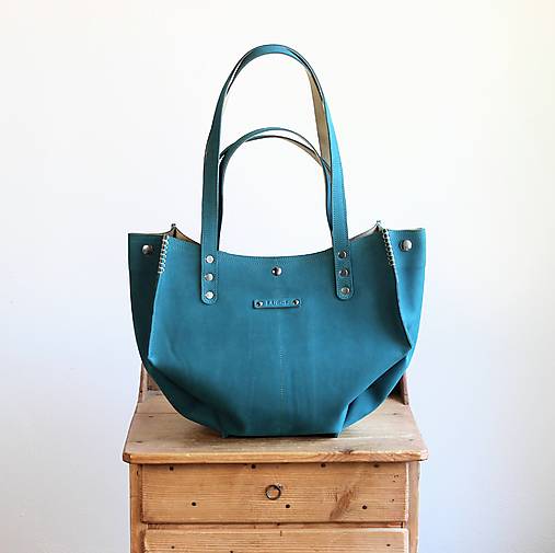 Veľké tašky - Kožená shopper-ka AMOLIA No.4 - 18499458_