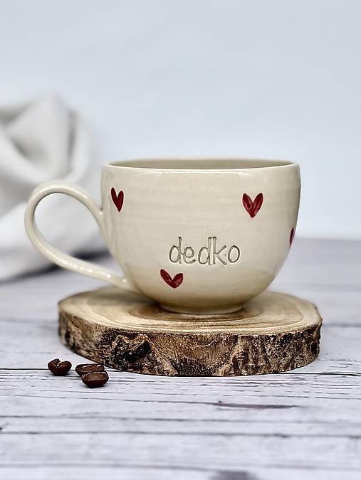 Nádoby - Love - šálka cappuccino dedko (200ml, s uškom) - 18498670_