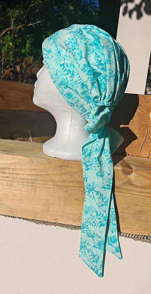 Šatky - BALI BATIK | Limitovaná kolekcia šatiek z ručne farbených látok | SilkByAG (Bali Batik azúrová) - 18500279_