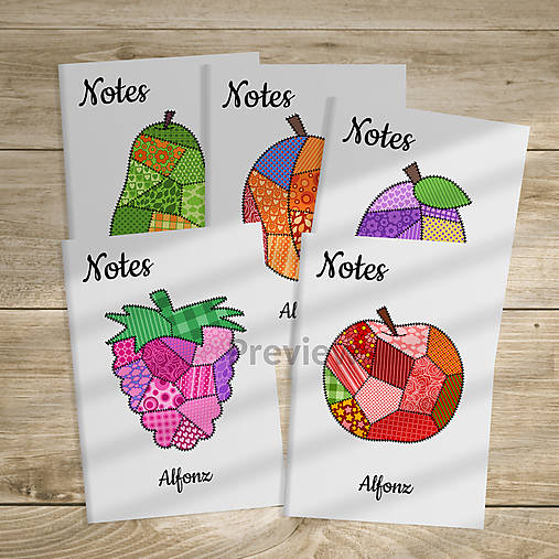 Papiernictvo - Fruit patchwork- zápisník - 18499753_