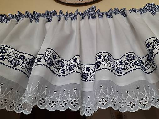 Úžitkový textil - Záclonka s bordurou - 18501879_