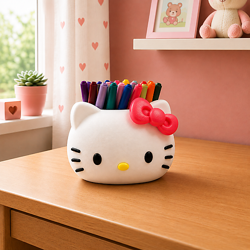 Roztomilý stojan na farbičky s motívom Hello Kitty 🌸
