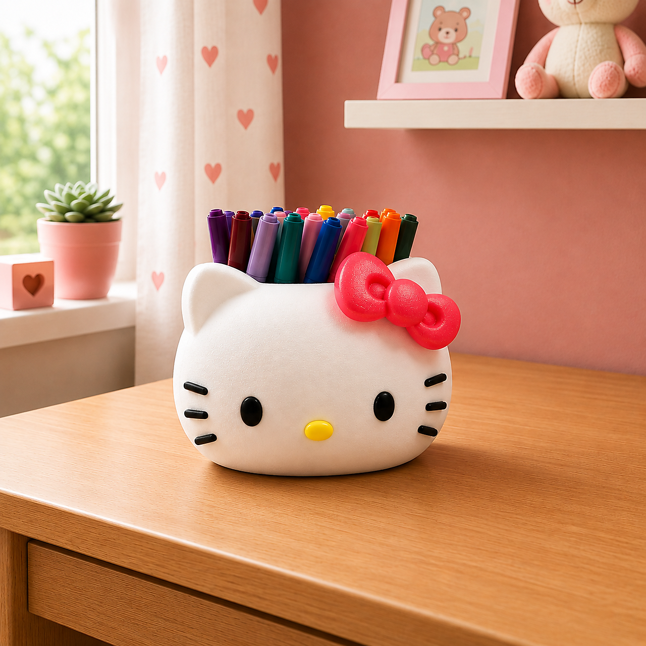 Roztomilý stojan na farbičky s motívom Hello Kitty 🌸