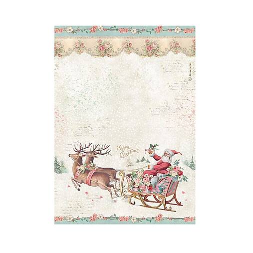 Papier - Ryžový papier A4 - motív vianočný - Stamperia - DFSA41134 - 18502665_