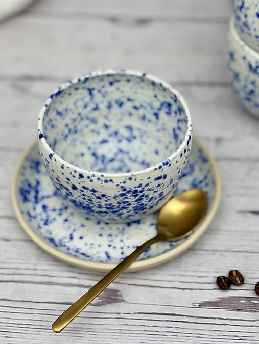 Blue Freckles - pohárik cappuccino (180-200ml, bez uška)