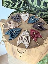 Náušnice - Macrame hojdavé náušnice (Farba na želanie) - 18502910_