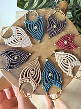 Náušnice - Macrame hojdavé náušnice (Farba na želanie) - 18502927_