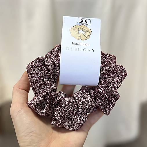 Bavlnená/Ľanová scrunchies gumička do vlasov