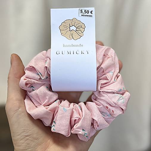 Bavlnená/Ľanová scrunchies gumička do vlasov
