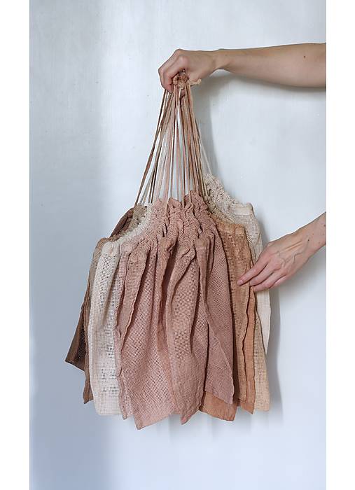 Úžitkový textil - Úložné vrecúška • eko-sieťky - 18505347_
