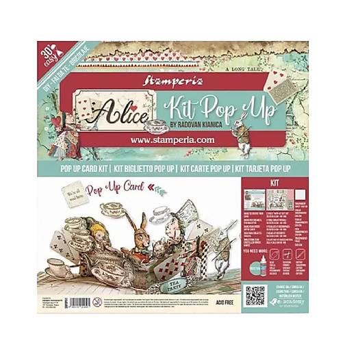 Papier - Pop-Up Card Alice Tea Party – Stamperia SBPOP01 - 18509686_