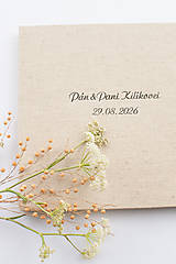 Papiernictvo - Svadobná kniha hostí "Natural" pán & pani - 18509179_