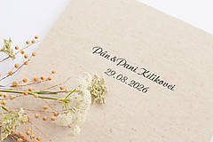 Papiernictvo - Svadobná kniha hostí "Natural" pán & pani - 18509180_