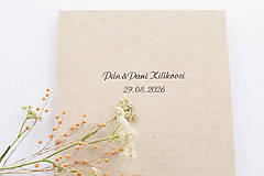 Papiernictvo - Svadobná kniha hostí "Natural" pán & pani - 18509182_