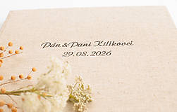 Papiernictvo - Svadobná kniha hostí "Natural" pán & pani - 18509186_