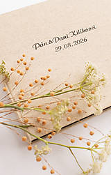 Papiernictvo - Svadobná kniha hostí "Natural" pán & pani - 18509188_