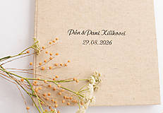 Papiernictvo - Svadobná kniha hostí "Natural" pán & pani - 18509189_