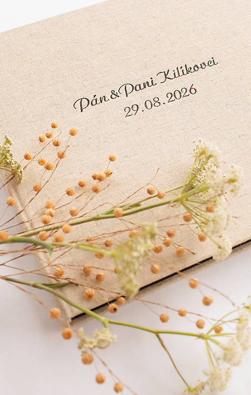 Papiernictvo - Svadobná kniha hostí "Natural" pán & pani - 18509188_