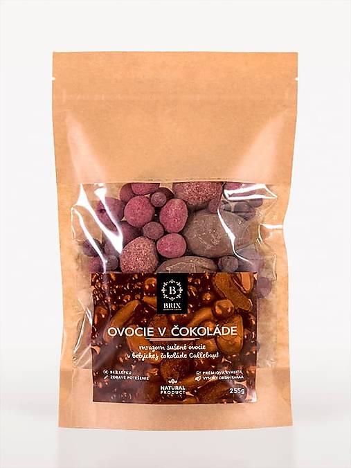 Mrazom sušené ovocie v mliečnej čokoláde (255 g)