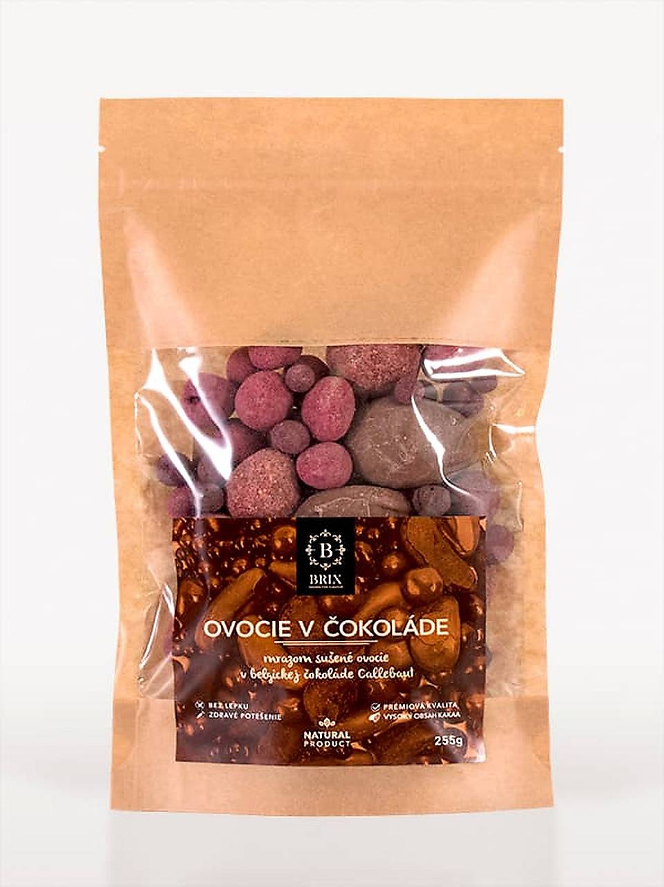 Mrazom sušené ovocie v mliečnej čokoláde (255 g)