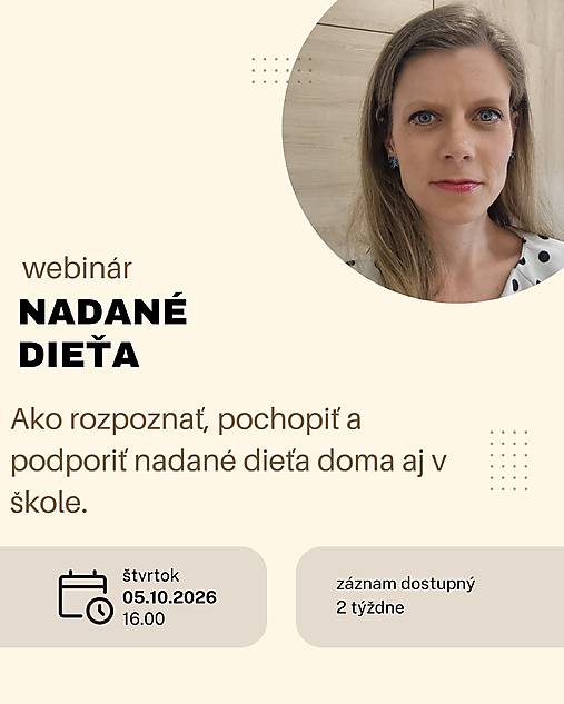 Nadané dieťa - webinár