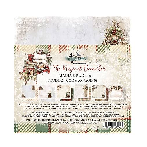 Papier - Scrapbook papier The Magic of December Alchemy of Art  8x8 - 18514009_