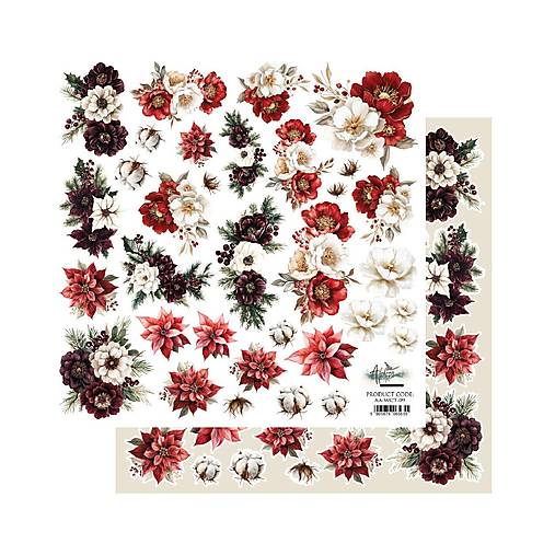 Papier - Scrapbook papier na vystrihovanie - Wonderful Christmas Time  -  Alchemy of Art - 12 x 12 - /AA-WCT-09/ - 18514250_