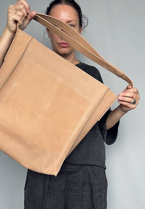 Kabelky - Block Tote Raw L - 18513723_