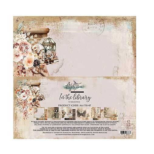 Scrapbook papier In the Library Alchemy of Art  12 x 12