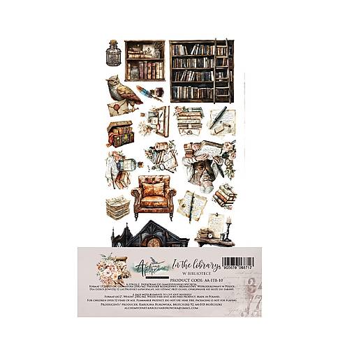 Papier - Scrapbook papier na vystrihovanie - In the Library -  Alchemy of Art - 6 x 12 - / AA-ITB-10/ - 18518325_