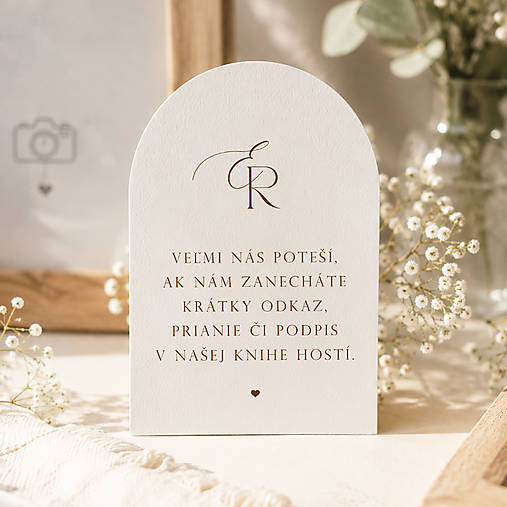 Papiernictvo - Kartička Kniha hostí oblúk - 18520473_