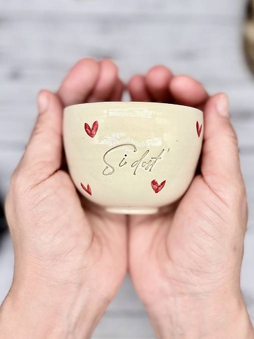Love - pohárik cappuccino Si dosť (180ml, bez uška)