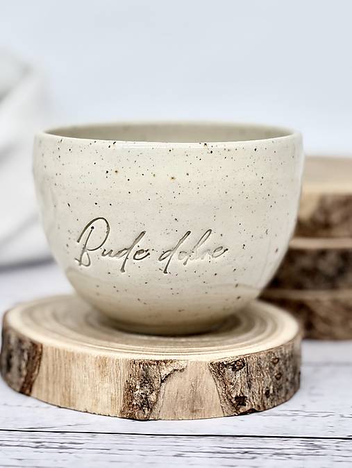 Simple - pohárik cappuccino Bude dobre (180ml, bez uška)