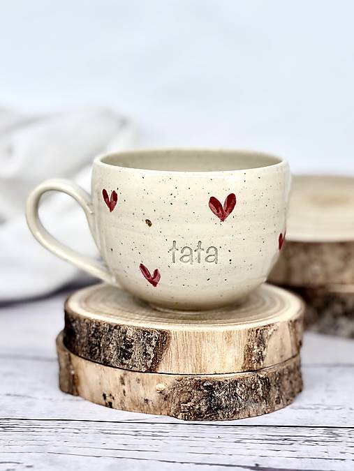Dotty Love - šálka cappuccino tata (180ml, s uškom)