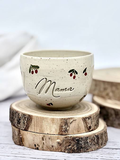 Čerešne - pohárik cappuccino mama limited (bez uška, 180ml)