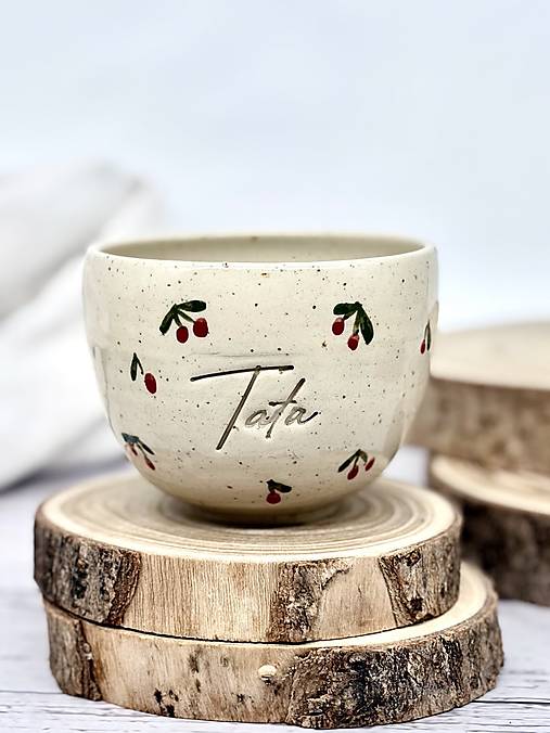 Dotty Čerešne - pohárik cappuccino tata limited (180ml, bez uška)