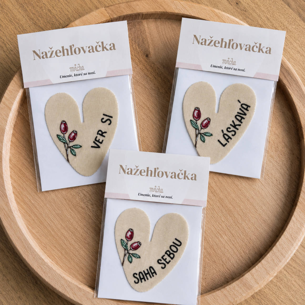 Ručne maľované nažehľovačky - SRDCIA