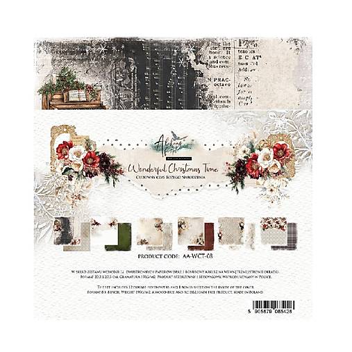 Papier - Scrapbook papier Wonderful Christmas Time Alchemy of Art  8x8 - 18527811_