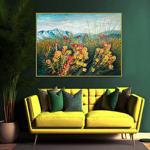 Obrazy - Horská lúka_olej 60x80 - 18529213_