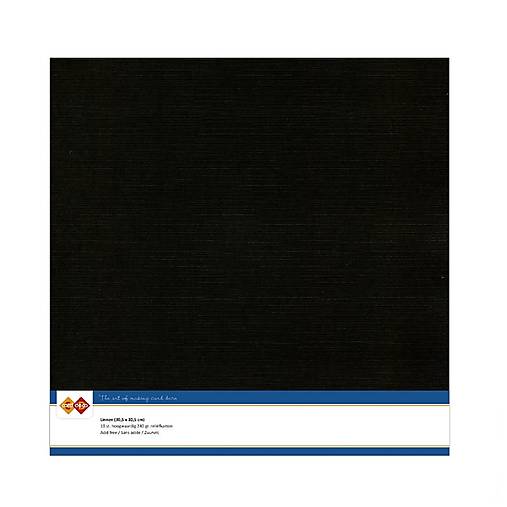Jednofarebný textúrovaný kartón Black LKK-SC31  12x12