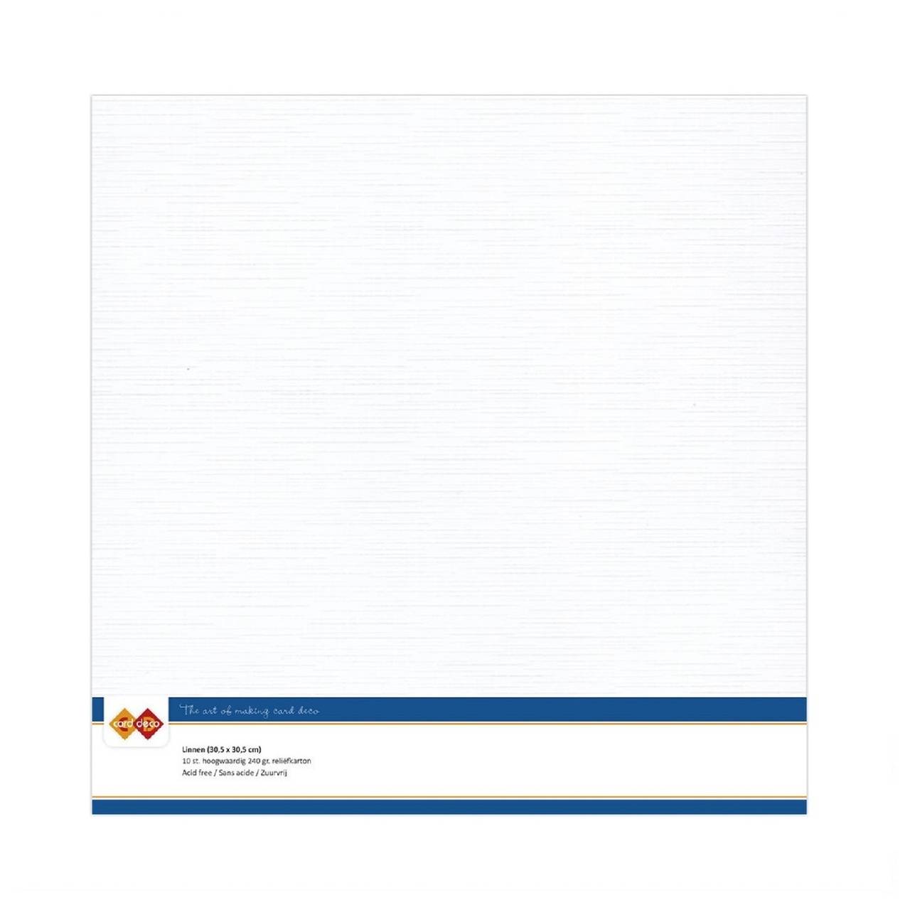 Jednofarebný textúrovaný kartón White LKK-SC01  12x12