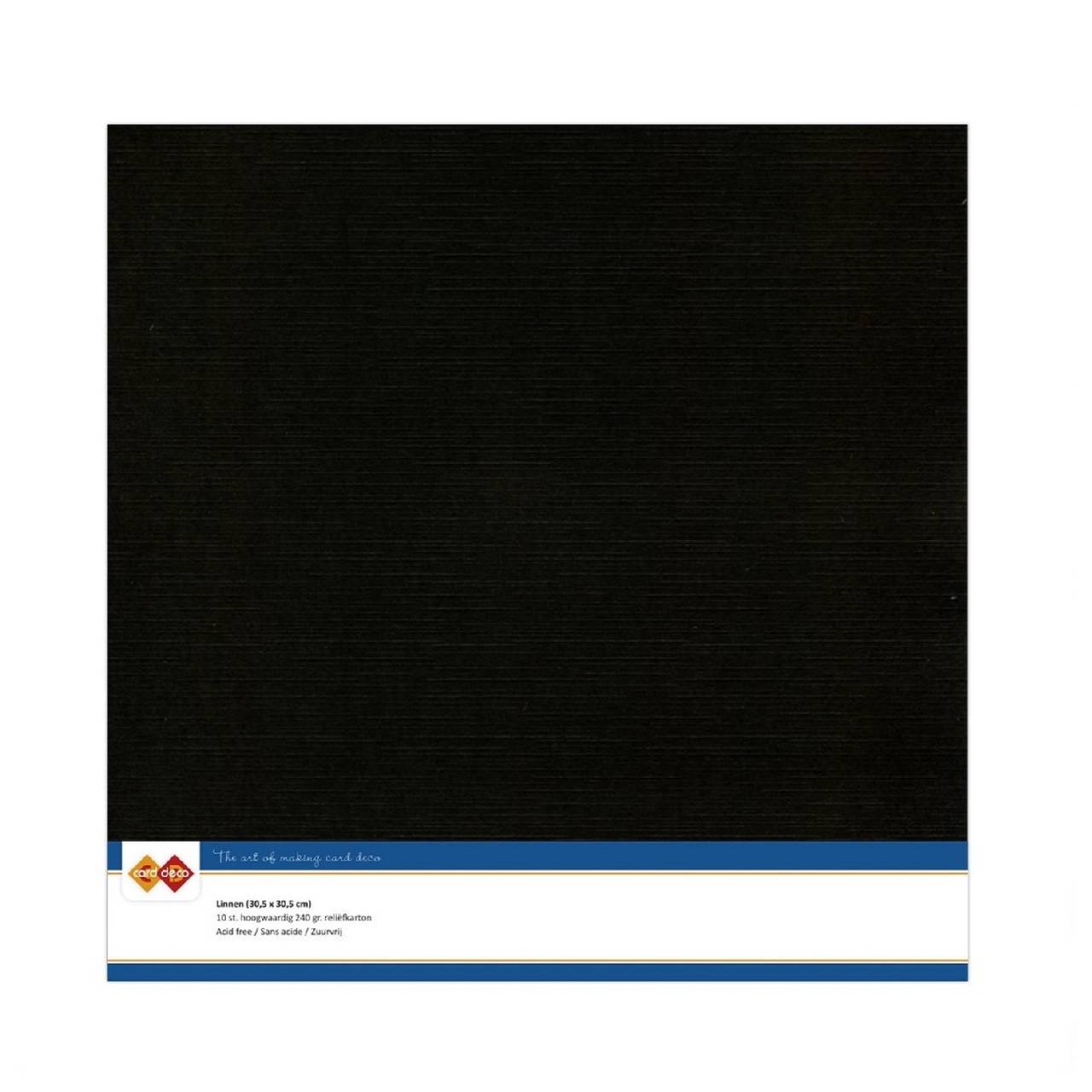 Jednofarebný textúrovaný kartón Black LKK-SC31  12x12