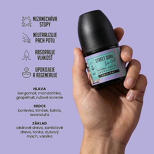 Street Guru - Pánsky Roll-On Dezodorant Soaphoria