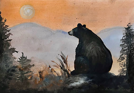 Obrazy - Medveď - 18533444_