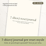 Papiernictvo - 7-dňový reset journal PDF na stiahnutie | Wellness diár na sebapoznanie, hranice a psychickú pohodu | Digitálny produkt - 18533031_