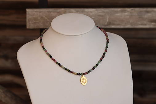 Náhrdelník choker turmalín
