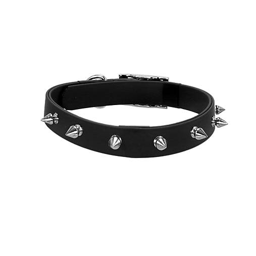 Náhrdelníky - Čierny punk choker gothic obojok s hrotmi (XS-3XL) - Handmade (Middle Spikes) - 18535105_