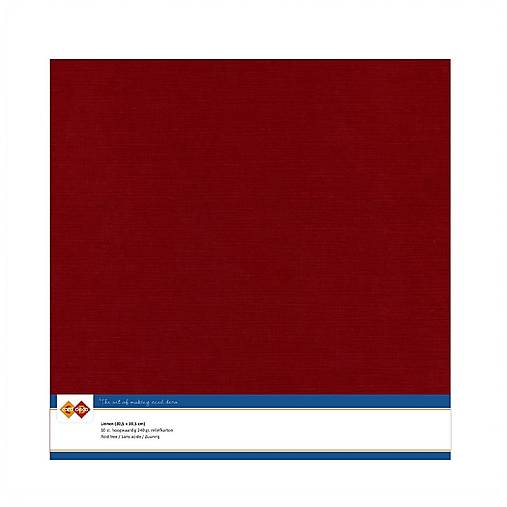 Jednofarebný textúrovaný kartón Burgundy LKK-SC14  12x12