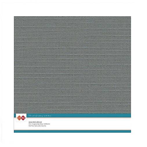 Papier - Jednofarebný textúrovaný kartón Dark Grey LKK-SC36  12x12 - 18535627_
